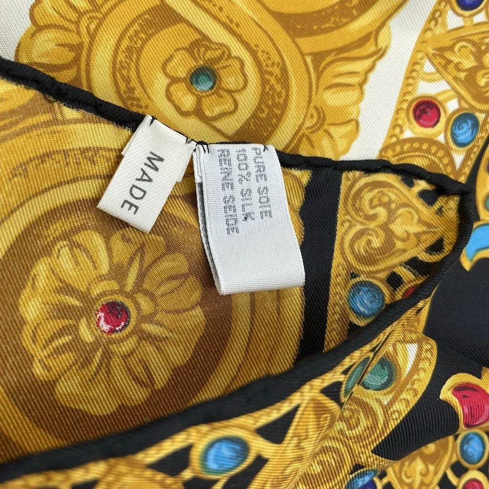 100%‎ Silk Christian Dior Scarf Square Made In Italy